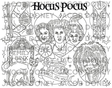 DIGITAL DOWNLOAD HOCUS POCUS LINEWORK