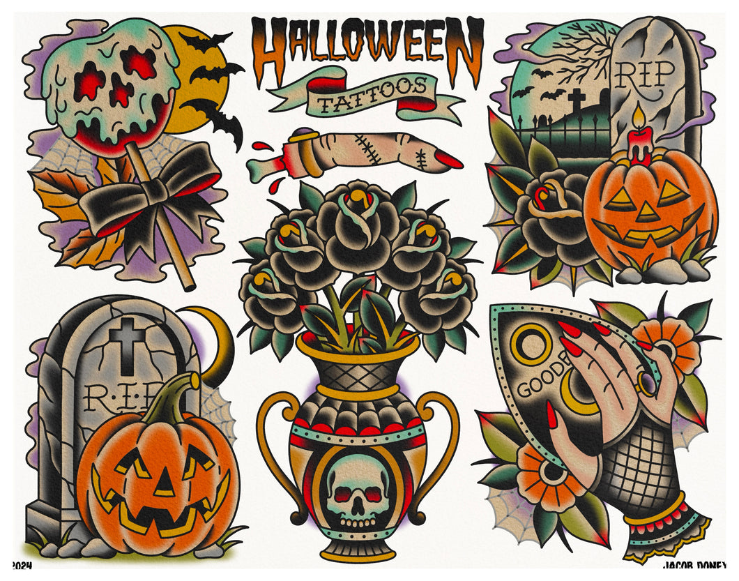 Halloween Tattoos Print