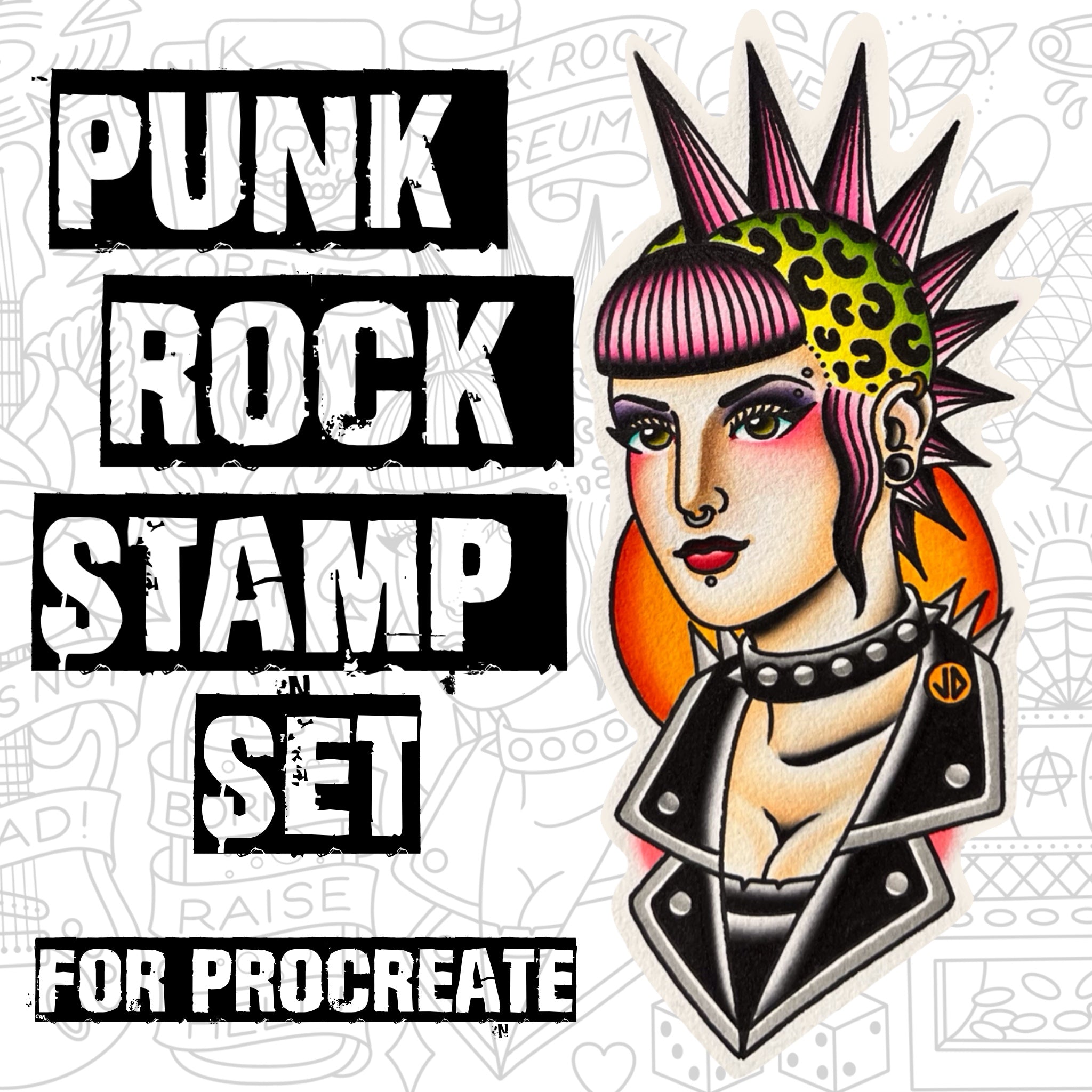 PUNK ROCK STAMP SET