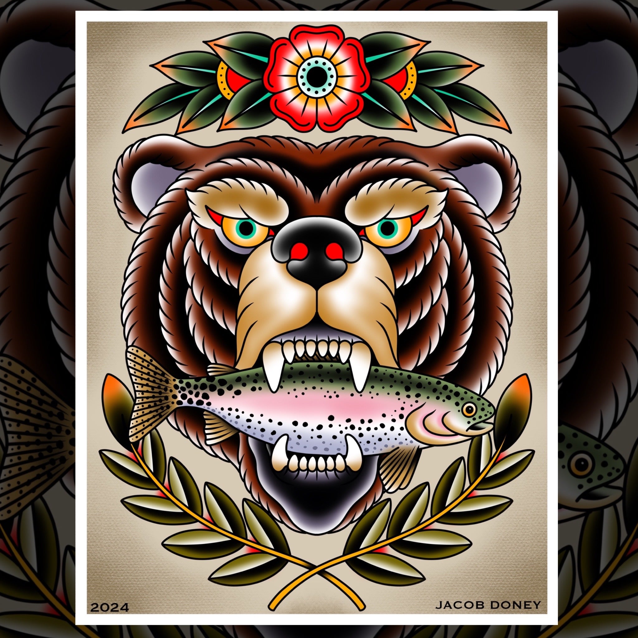 BEAR HEAD PRINT