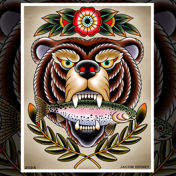 BEAR HEAD PRINT