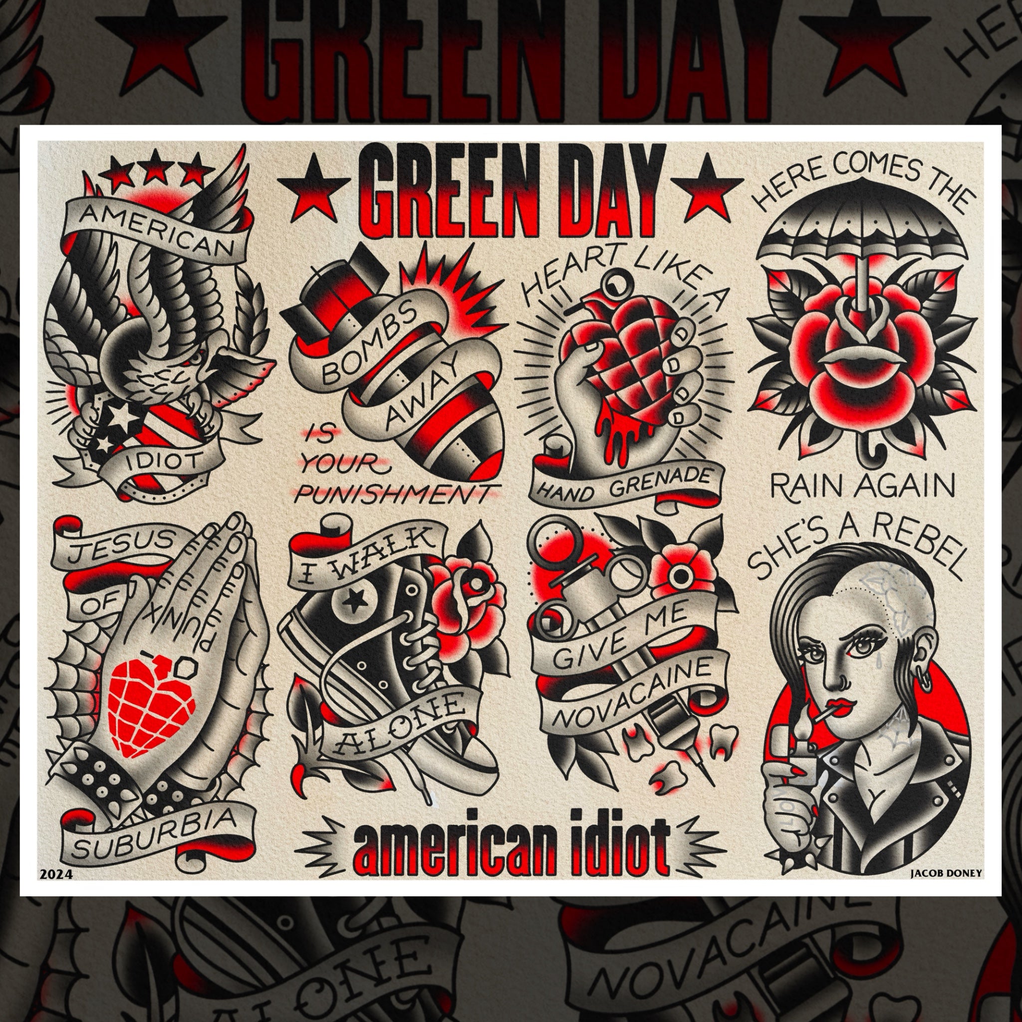 GREEN DAY AMERICAN IDIOT FLASH SHEET