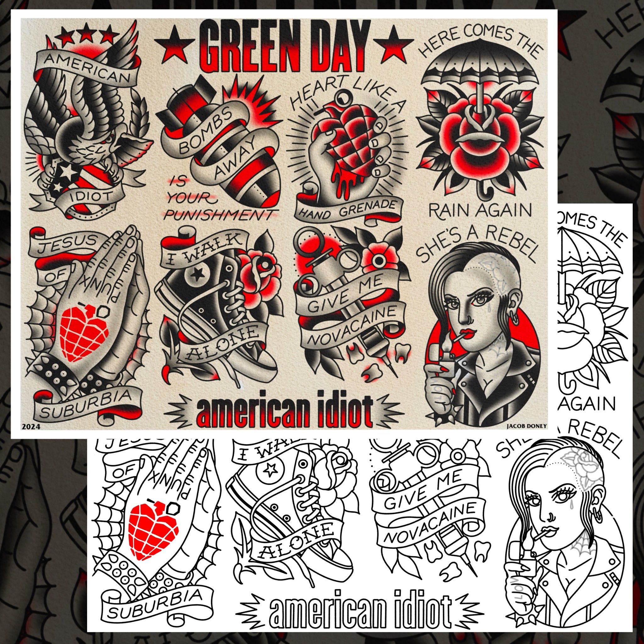 GREEN DAY AMERICAN IDIOT FLASH SHEET