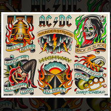 Load image into Gallery viewer, AC/DC FLASH SHEET
