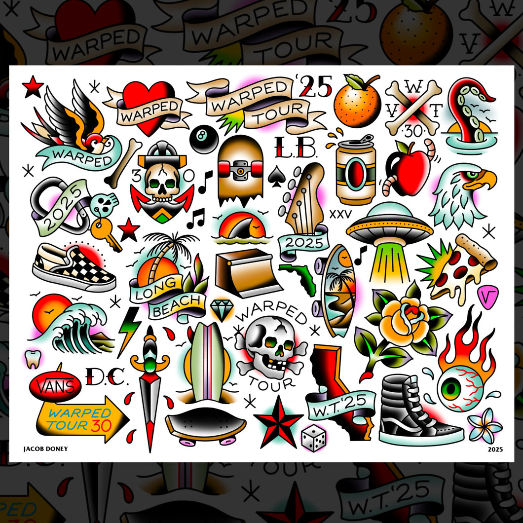 WARPED TOUR FLASH SHEET