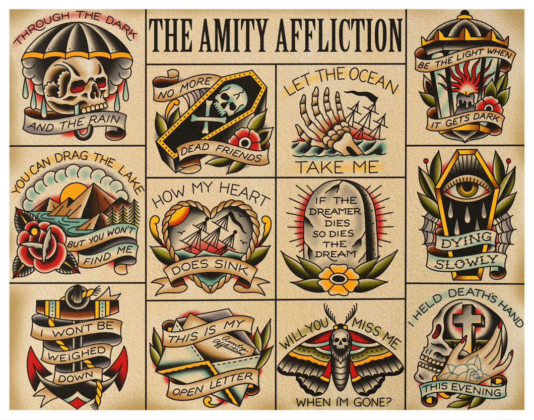 AMITY AFFLICTION FLASH SHEET