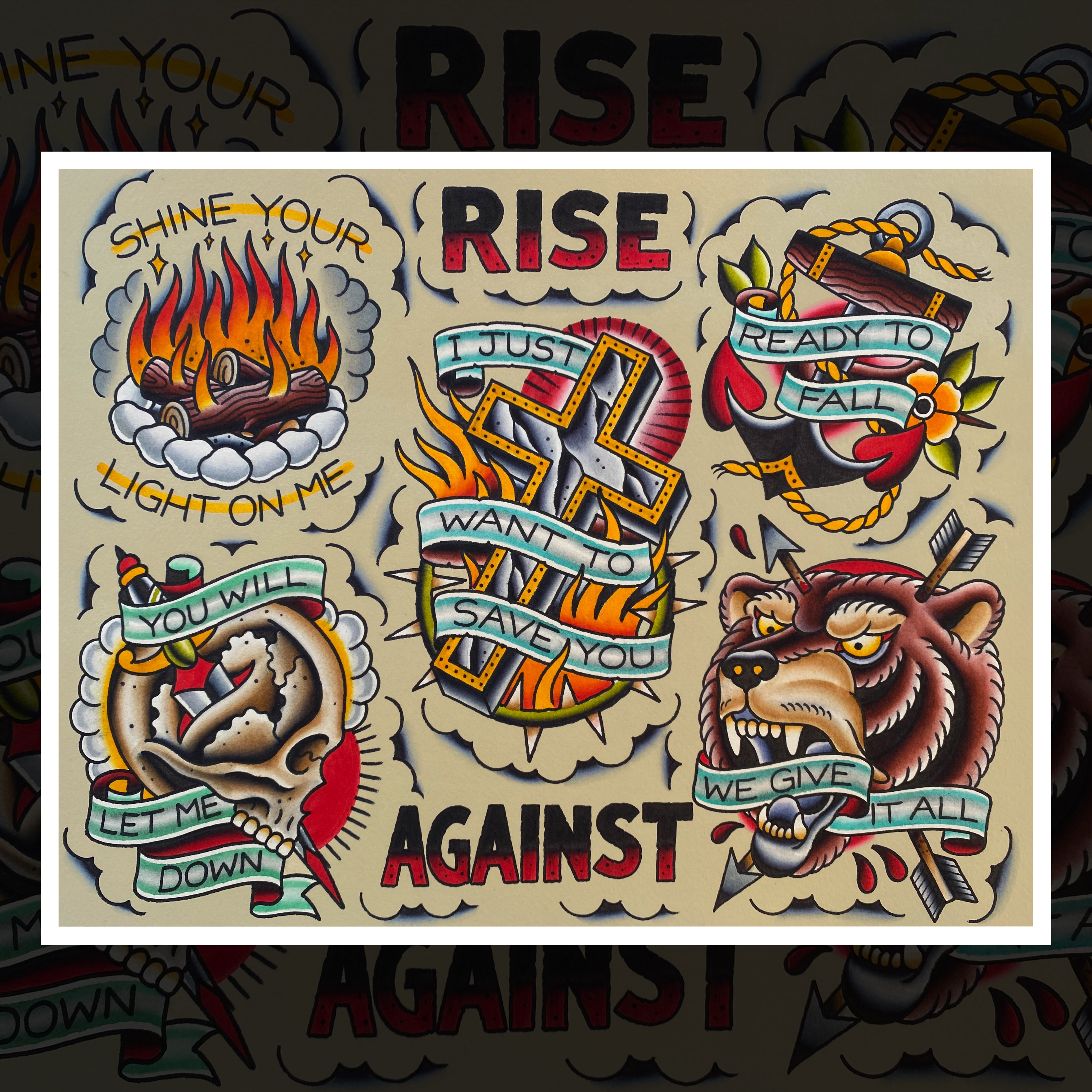 RISE AGAINST FLASH SHEET