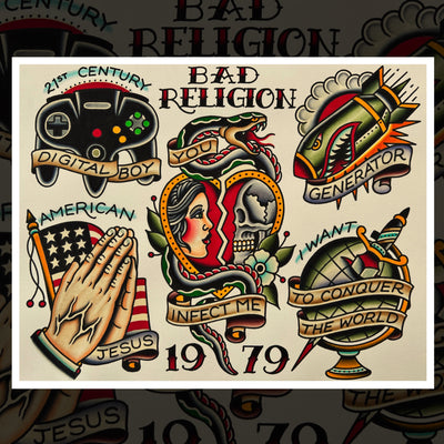 BAD RELIGION FLASH SHEET