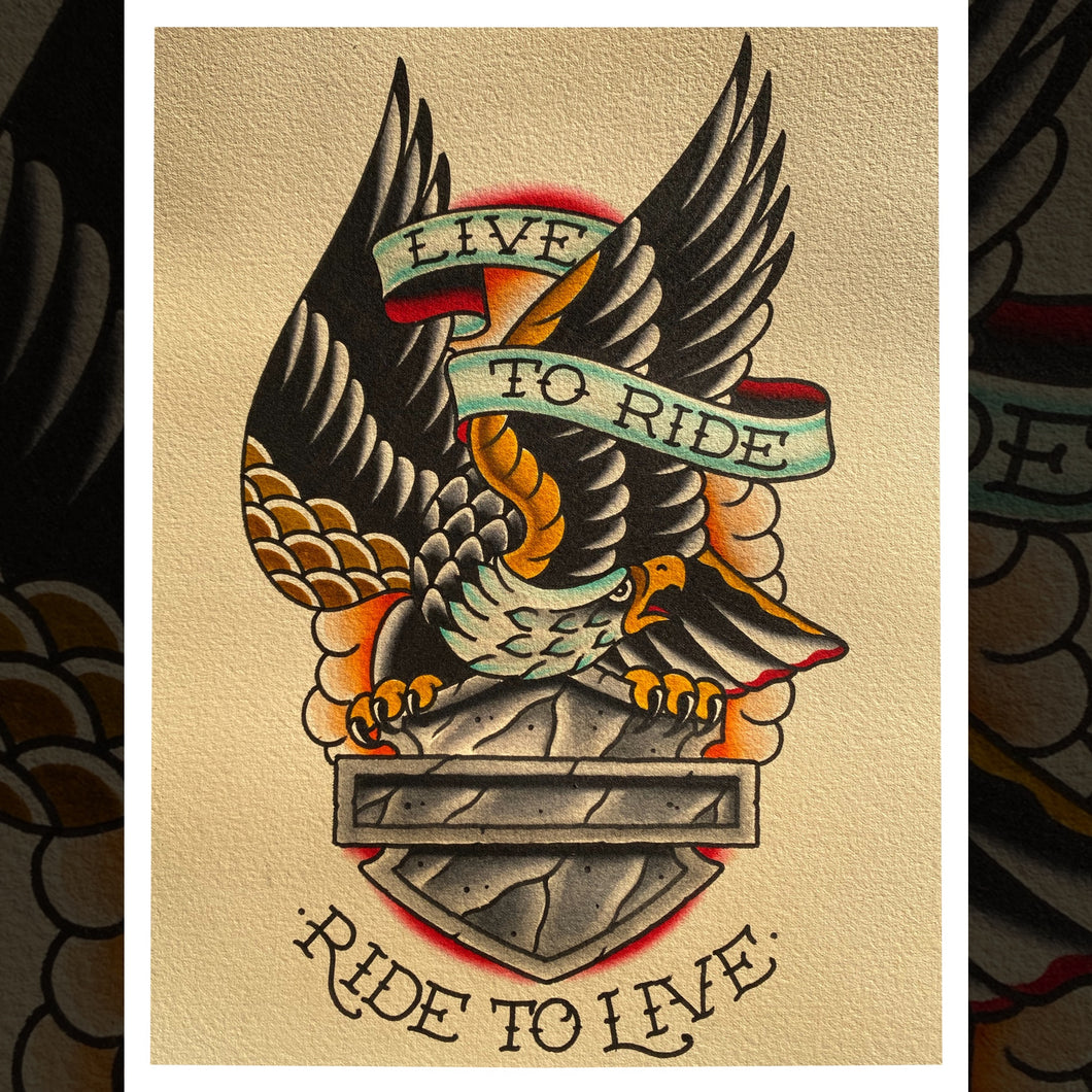 LIVE TO RIDE PRINT