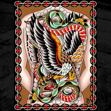 EAGLE BACK PIECE PRINT