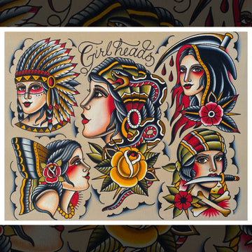 GIRLS HEADS FLASH SHEET