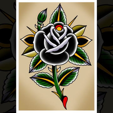 BLACK ROSE PRINT